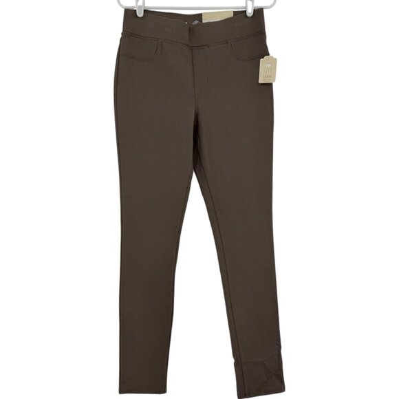 St. Johns Bay Women's Comfort Stretch Skinny Chocolate Brown Leggings Size M NWT - Picture 1 of 11